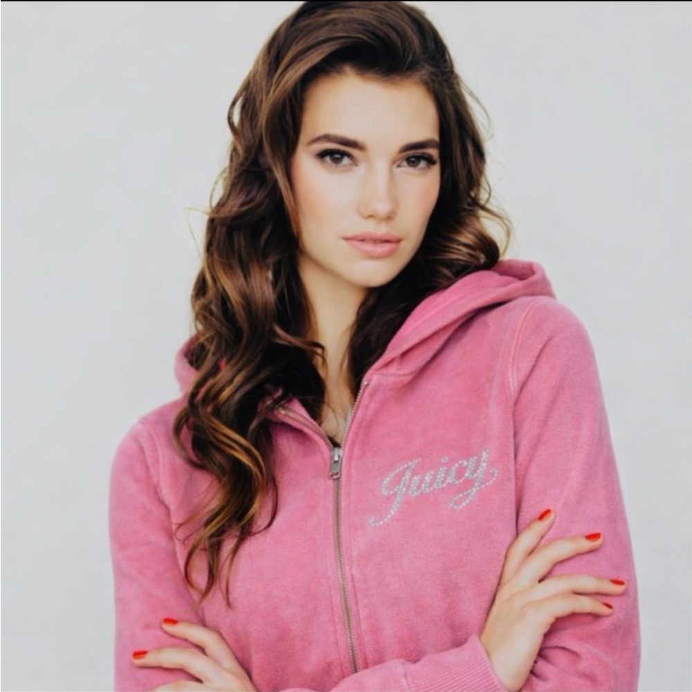 Juicy Couture Rose Pink Knit Track Suit Set NWT Large